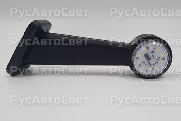 Фонарь габаритов ОГ-35 БЕГУЩИЙ LED новый образец светодиодный н.плоский Рассеиватель красно-белый