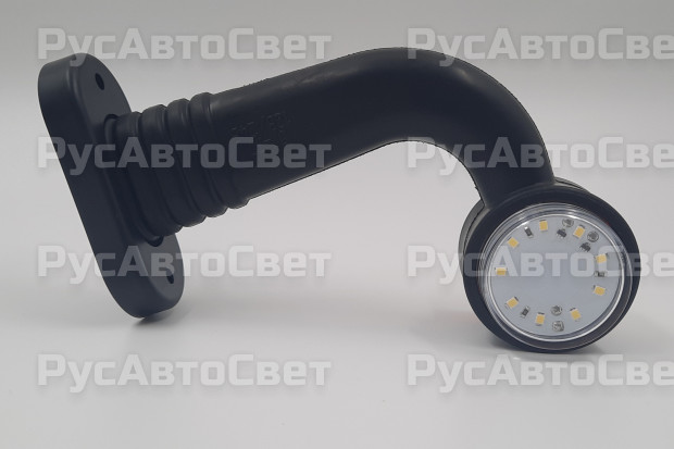 Фонарь габаритов ОГ-37 СОЛНЫШКО 9 LED новый образец светодиодный н.плоский Рассеиватель красно-белый