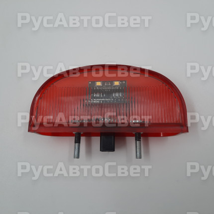 Подсветка номера ОНЗ 00-04 LED пластмассовая красная, 2 диода, 12-24В, креплени 2 болта М6, межосевое рассто