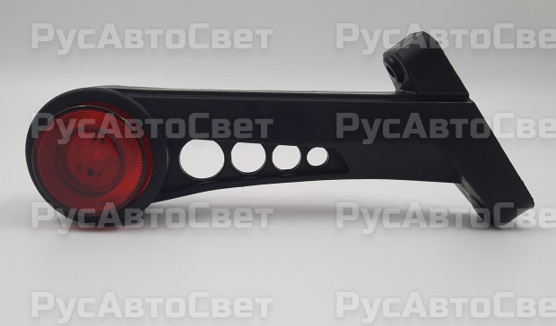 Фонарь габаритов ОГ-001 нового образца LED БЕЗ боковой габаритный левый 2цв. 12-24В аналог WAS-580W.ТрАС-001 плоский Рассеиватель 