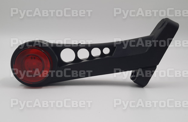 Фонарь габаритов ОГ-001 нового образца LED БЕЗ боковой габаритный правый 2цв. 12-24В аналог WAS-580W.ТрАС-001 плоский Рассеиватель 