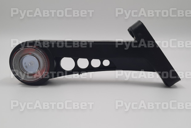 Фонарь габаритов ОГ-001 нового образца LED С боковой габаритный правый 3цв. 12-24В аналог WAS-579W.ТрАС-001 плоский Рассеиватель 