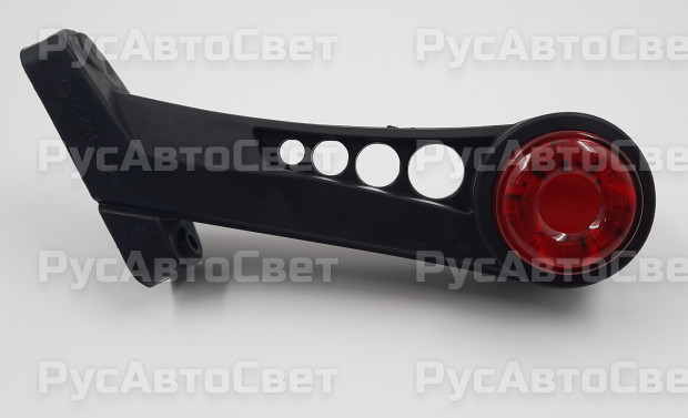 Фонарь габаритов ОГ-001 СОЛНЫШКО 9LED С боковой габаритный левый 3цв. 12-24В аналог WAS-599W.ТрАС-001 плоский Рассеиватель 