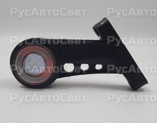 Фонарь габаритов ОГ-003 нового образца LED С боковой габаритный правый 3цв. 12-24В аналог WAS-577W.ТрАС-003 плоский Рассеиватель 