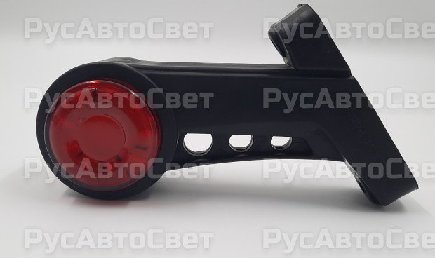 Фонарь габаритов ОГ-003 СОЛНЫШКО 9LED С боковой габаритный левый 3цв. 12-24В аналог WAS-621W.ТрАС-003 плоский Рассеиватель 
