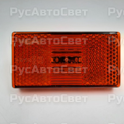 Фонарь габаритов 50.3731-05 LED АЭК-НТ 12/24В, желтый прямоугольный, светодиодный, соединение шты