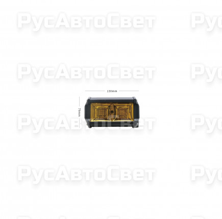 Фара рабочая ESPG0048-Y 32LED 18W, прямоугольная ЖЕЛТАЯ 130*79*60ММ 