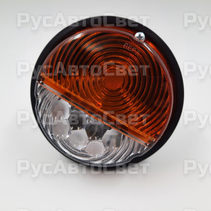 Подфарник передний ПФ-130 LED АС жёлто-белый 22 12В, светодиодный пластмассовый с уплотнителем ЗиЛ, Газ, Уаз