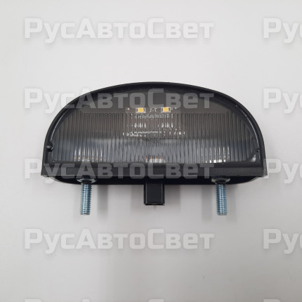 Подсветка номера ОНЗ 00-02 LED пластмассовая чёрная, 2 диода, 12-24В, креплени 2 болта М6, межосевое расстоя